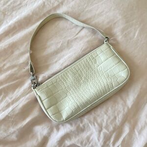 By Far Rachel bag in croco print white